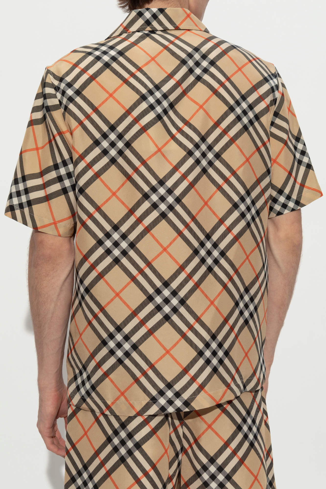 Burberry shirt checkered best sale